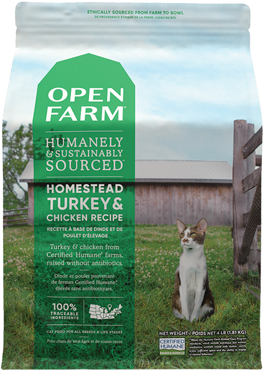 Open Farm Cat: Homestead Turkey & Chicken 8lb
