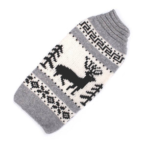 Grey Nordic Reindeer Sweater