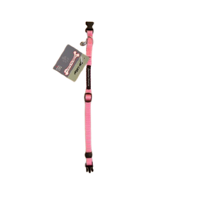 Breakaway Nylon Cat Collar with Bell - Baby Pink