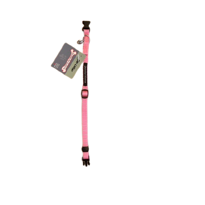 Breakaway Nylon Cat Collar with Bell - Baby Pink