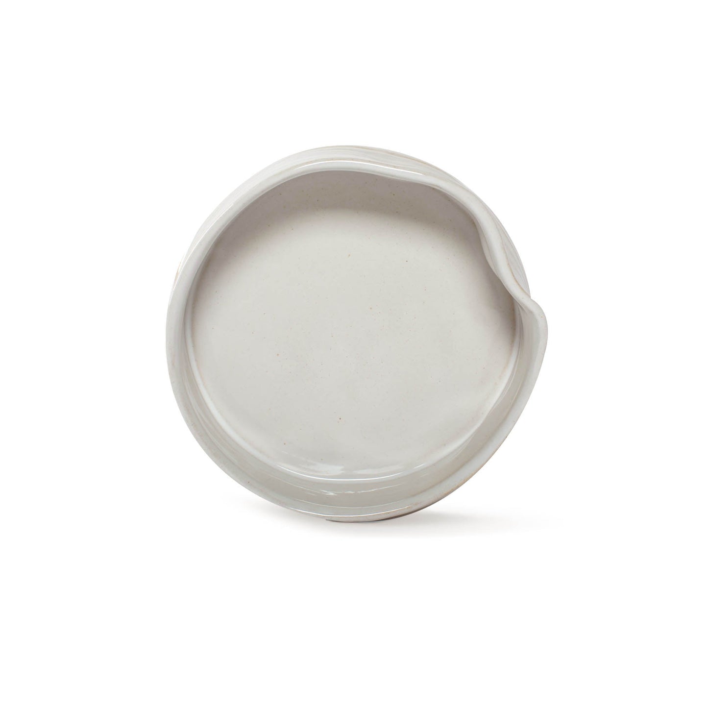 Fringe Petshop Ribbed White Medium Stoneware Bowl